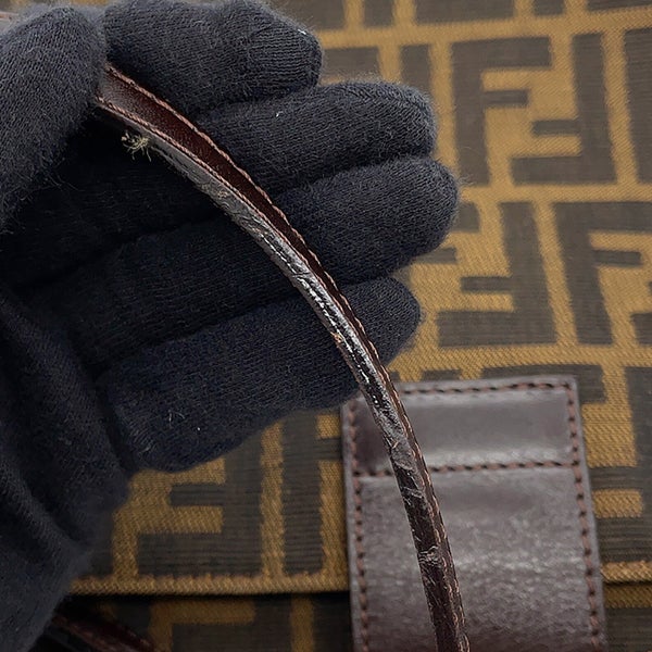 フェンディ ショルダーバッグ ズッカ柄 マンマバケット キャンバス/レザー 26728 FENDI