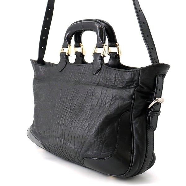フェンディ ハンドバッグ レザー 8BR529 FENDI 2wayショルダーバッグ 黒