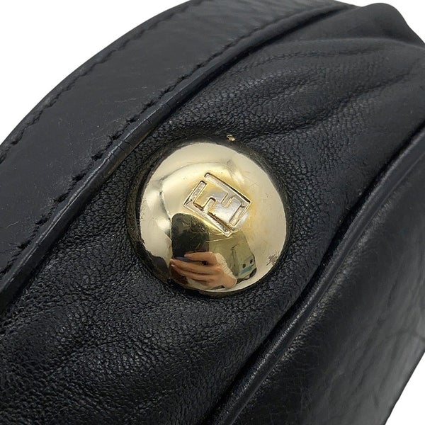フェンディ ハンドバッグ レザー 8BR529 FENDI 2wayショルダーバッグ 黒