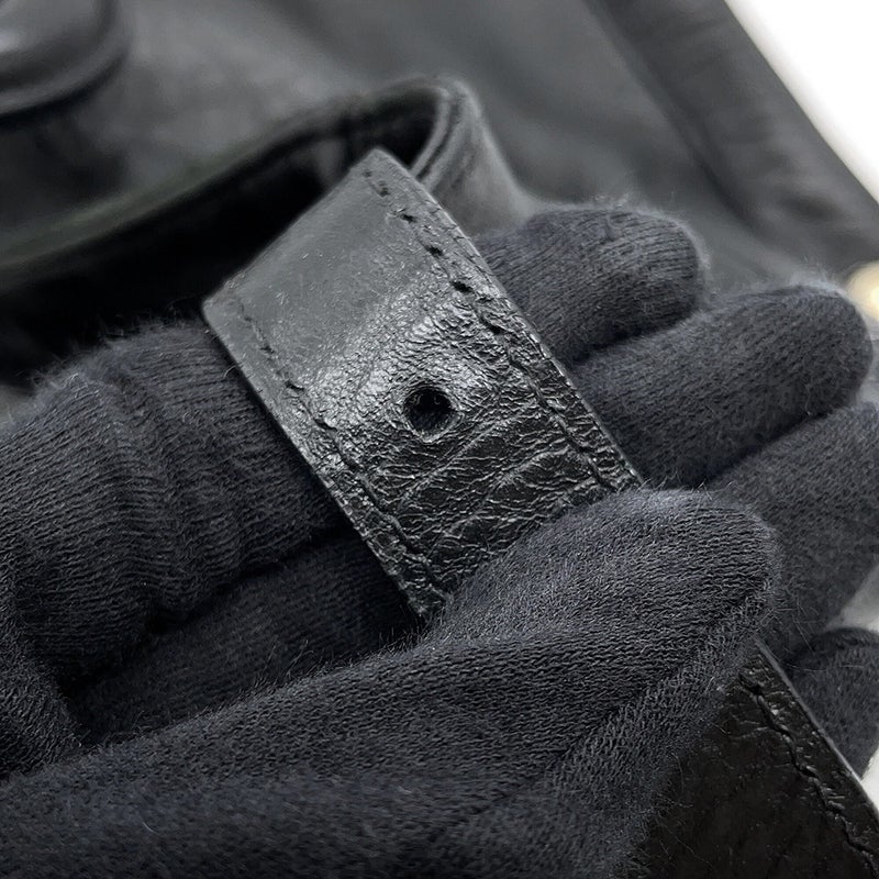 フェンディ ハンドバッグ レザー 8BR529 FENDI 2wayショルダーバッグ 黒