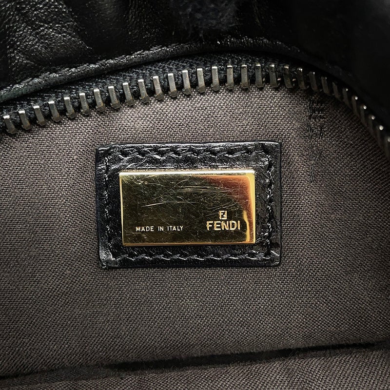 フェンディ ハンドバッグ レザー 8BR529 FENDI 2wayショルダーバッグ 黒