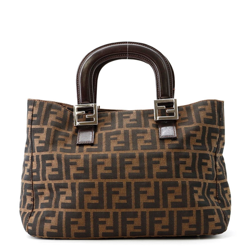 フェンディ ハンドバッグ ズッカ柄 マンマバゲット キャンバス レザー 26693 FENDI