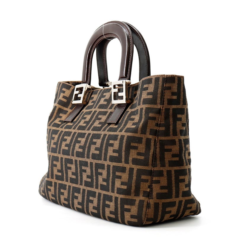フェンディ ハンドバッグ ズッカ柄 マンマバゲット キャンバス レザー 26693 FENDI