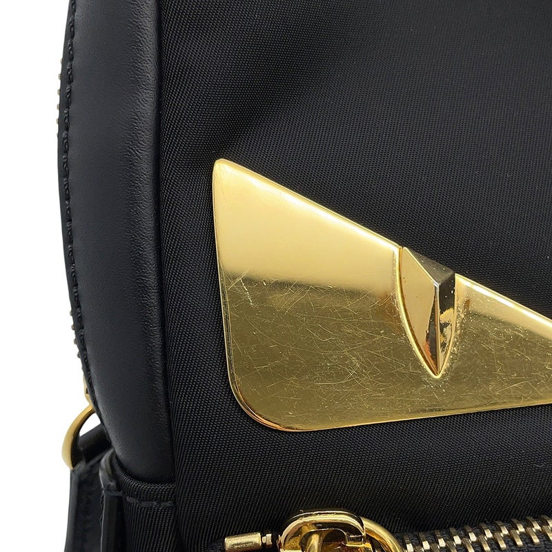 フェンディ ボディバッグ モンスター バグズアイ ナイロン/レザー 7VZ033 FENDI バッグ 黒