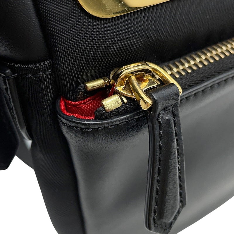 フェンディ ボディバッグ モンスター バグズアイ ナイロン/レザー 7VZ033 FENDI バッグ 黒