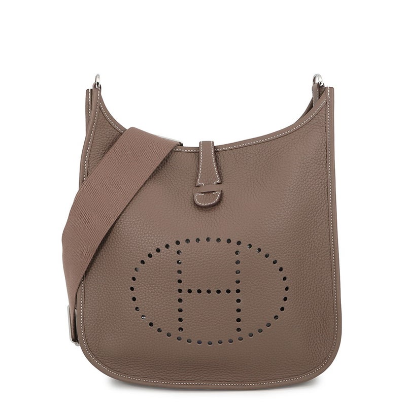 エルメス ショルダーバッグ エブリン3 PM エトゥープ/シルバー金具 トリヨンクレマンス W刻印 HERMES Evelyne