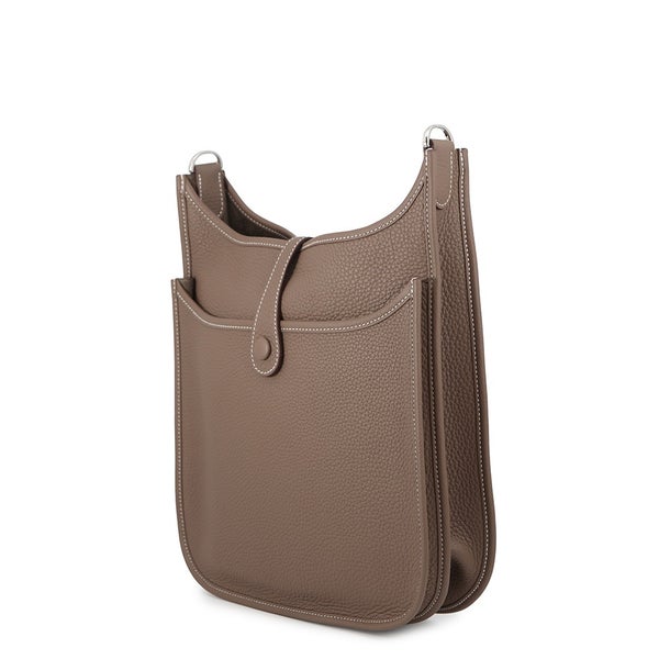 エルメス ショルダーバッグ エブリン3 PM エトゥープ/シルバー金具 トリヨンクレマンス W刻印 HERMES Evelyne