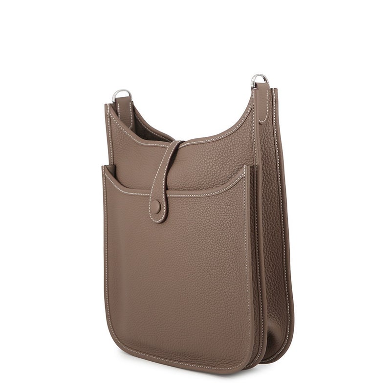 エルメス ショルダーバッグ エブリン3 PM エトゥープ/シルバー金具 トリヨンクレマンス W刻印 HERMES Evelyne