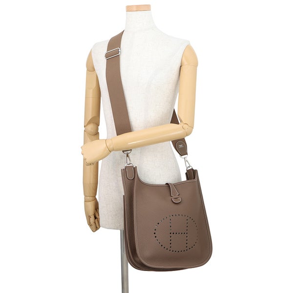 エルメス ショルダーバッグ エブリン3 PM エトゥープ/シルバー金具 トリヨンクレマンス W刻印 HERMES Evelyne