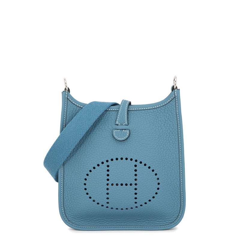 エルメス ショルダーバッグ エブリンTPM 111cm ニューブルージーン/シルバー金具 トリヨンクレマンス G刻印 HERMES Evelyne
