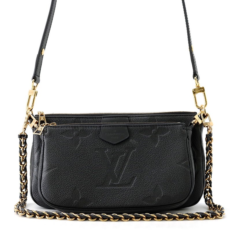 ルイヴィトン ショルダーバッグ モノグラム・アンプラント ミュルティ・ポシェット・アクセソワール M80399 LOUIS VUITTON 黒 ブラック