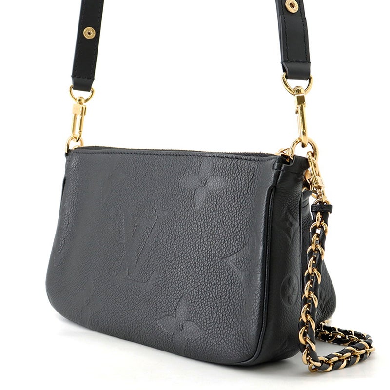 ルイヴィトン ショルダーバッグ モノグラム・アンプラント ミュルティ・ポシェット・アクセソワール M80399 LOUIS VUITTON 黒 ブラック