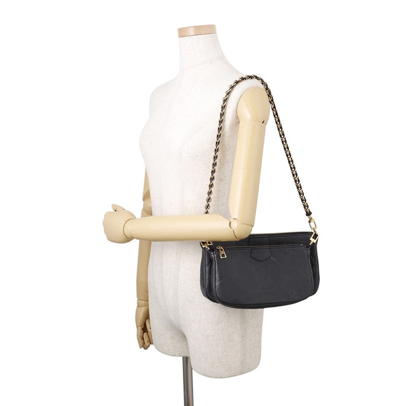 ルイヴィトン ショルダーバッグ モノグラム・アンプラント ミュルティ・ポシェット・アクセソワール M80399 LOUIS VUITTON 黒 ブラック