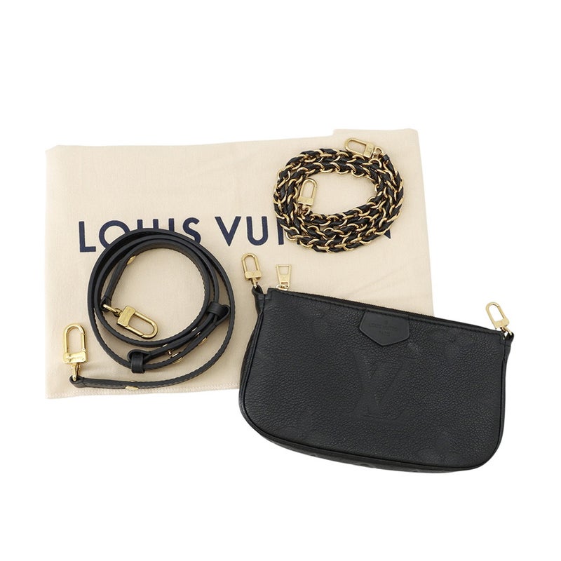 ルイヴィトン ショルダーバッグ モノグラム・アンプラント ミュルティ・ポシェット・アクセソワール M80399 LOUIS VUITTON 黒 ブラック