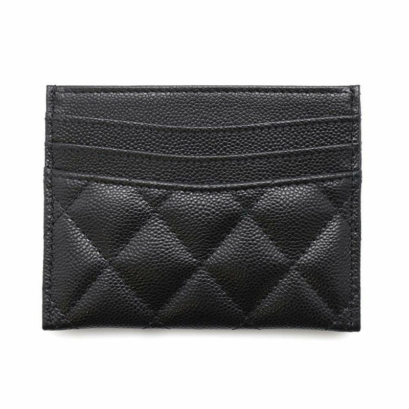 シャネル カードケース クラシック マトラッセ ココマーク キャビアスキン AP4472 CHANEL パスケース 名刺入れ 黒
