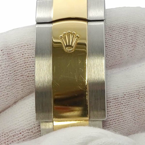 ロレックス デイトジャスト 41 SS/K18YG 126303G ROLEX 腕時計 黒文字盤 10Pダイヤ