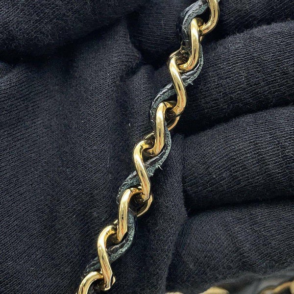 シャネル チェーンショルダーバッグ マトラッセ25 ココマーク キャビアスキン ダブルチェーン A01112 CHANEL 黒