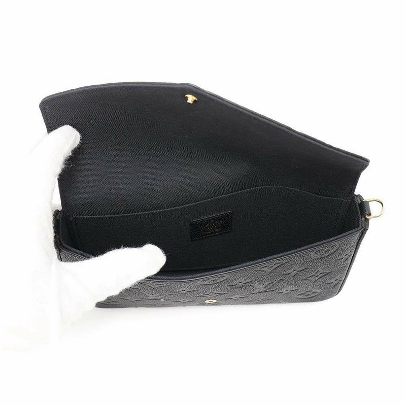 ルイヴィトン チェーンウォレット モノグラム・アンプラント ポシェット・フェリシー M64064 ブラック 黒