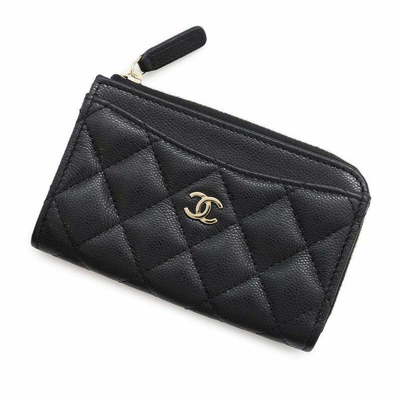 シャネル コインケース マトラッセ ココマーク キャビアスキン AP3179 CHANEL フラグメント カードケース 黒