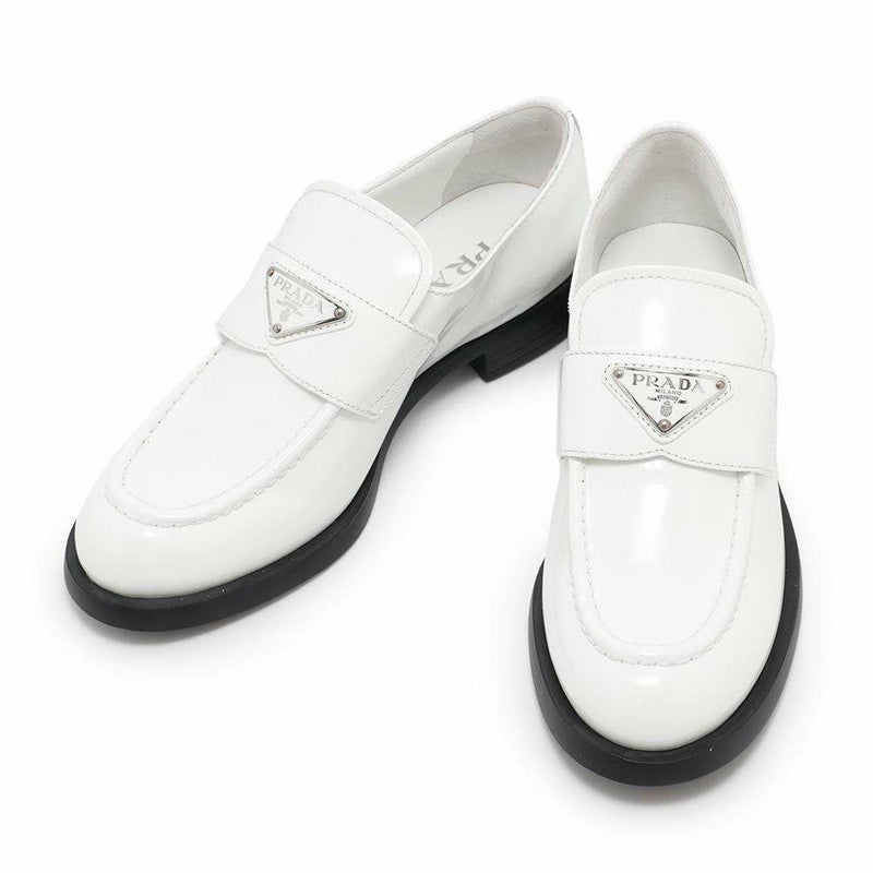 プラダ ローファー パテント レディースサイズ36 1D329N PRADA 靴 白