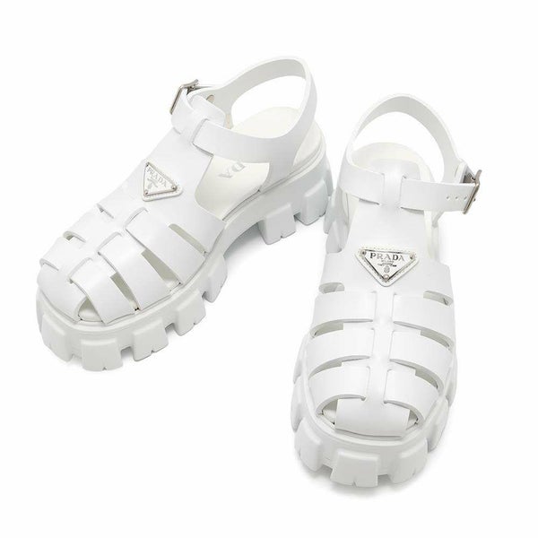プラダ サンダル モノリス ラバー メンズサイズ6 2X3083 PRADA 靴 白
