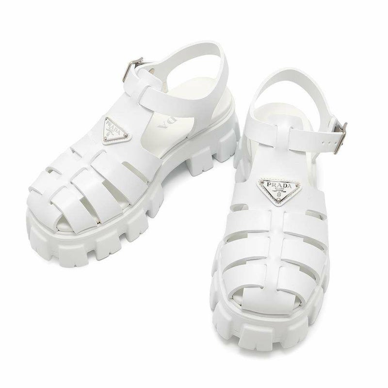プラダ サンダル モノリス ラバー メンズサイズ6 2X3083 PRADA 靴 白