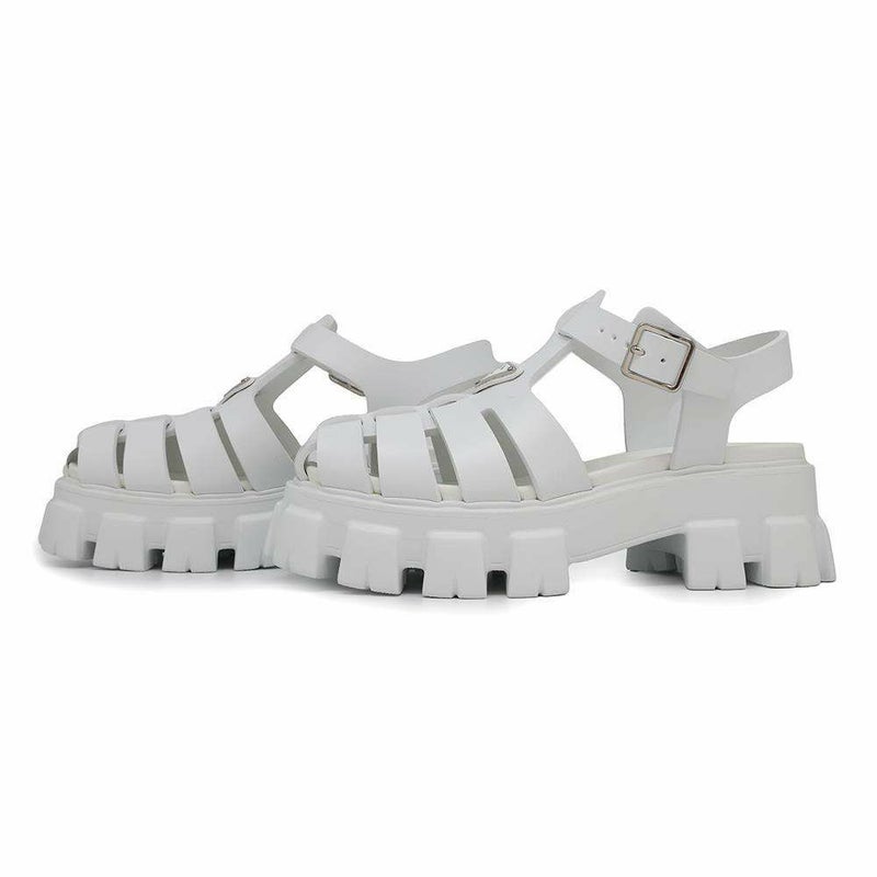 プラダ サンダル モノリス ラバー メンズサイズ6 2X3083 PRADA 靴 白