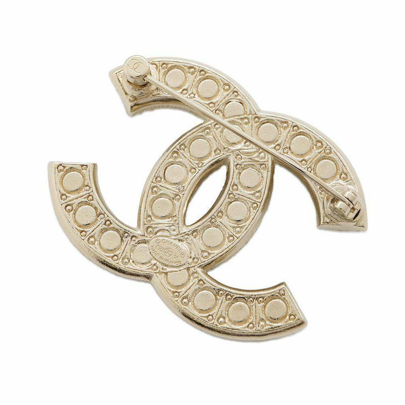 シャネル ブローチ ココマーク メタル フェイクパール ラインストーン F23 V CHANEL アクセサリー