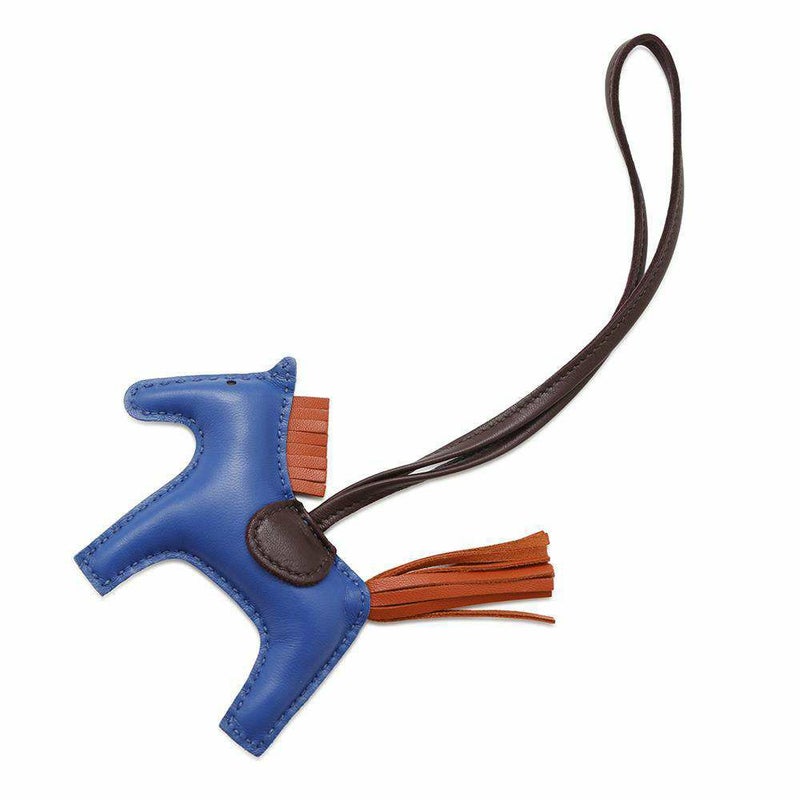 エルメス バッグチャーム ロデオPM ブルーフランス/カーネリアン/ルージュセリエ ラムスキン U刻印