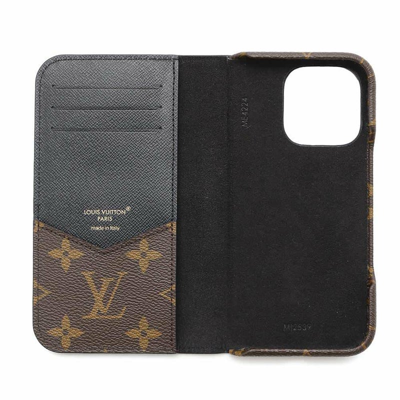 ルイヴィトン iPhoneケース モノグラム IPHONE 16 PRO・フォリオ M12539 LOUIS VUITTON ブラック 黒