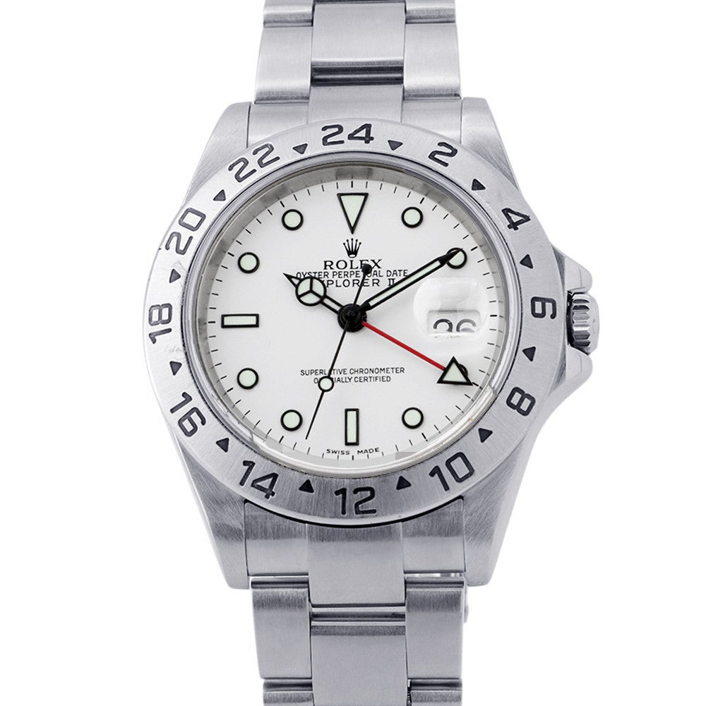 ロレックス エクスプローラー2 F番 16570 ROLEX 腕時計 白文字盤 ロレックス エクスプローラー2 F番 16570 ROLEX 腕時計 白文字盤
