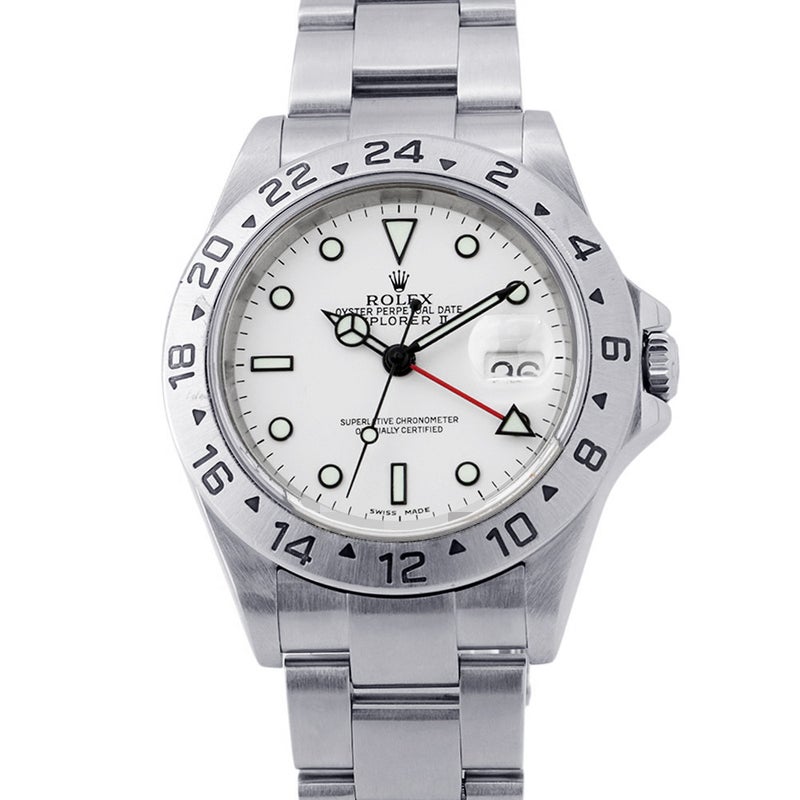 ロレックス エクスプローラー2 F番 16570 ROLEX 腕時計 白文字盤
