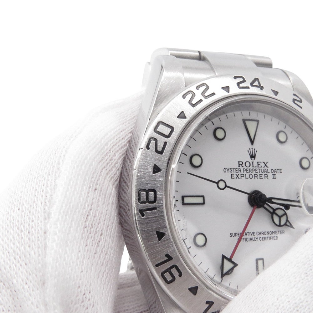 ロレックス エクスプローラー2 F番 16570 ROLEX 腕時計 白文字盤