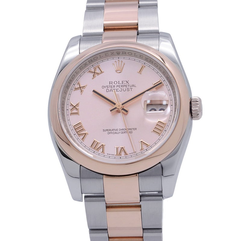 ロレックス デイトジャスト SS/K18PGピンクゴールド D番 116201 ROLEX  腕時計 ピンク文字盤