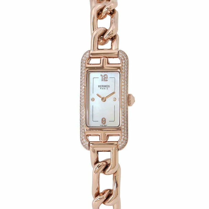 エルメス ナンタケット ダイヤ NA2.171 HERMES 腕時計 レディース ホワイトシェル文字盤 クォーツ