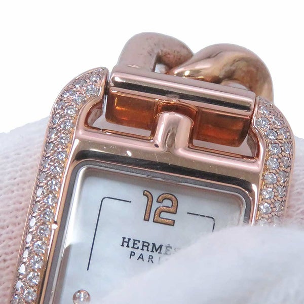 エルメス ナンタケット ダイヤ NA2.171 HERMES 腕時計 レディース ホワイトシェル文字盤 クォーツ