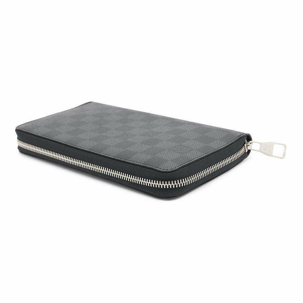 ルイヴィトン N63077 長財布 ブラック  LOUIS VUITTON ジッピーオーガナイザー ダミエ グラフィット ルイヴィトングラフィット ジッピーオーガナイザー 旧型 黒/グレー