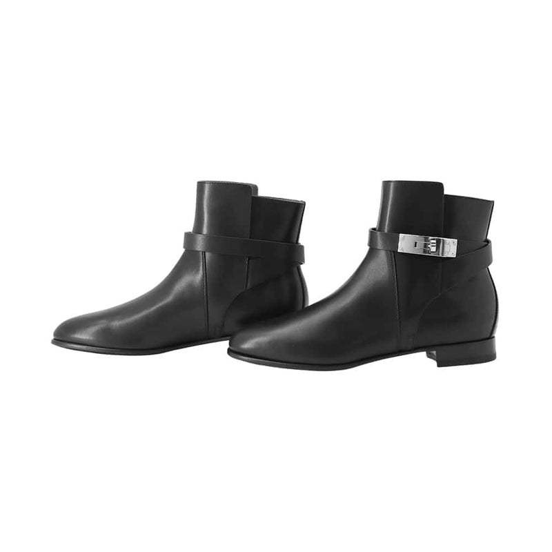 エルメス ブーツ ネオ レディースサイズ36 HERMES 靴 ショートブーツ 黒