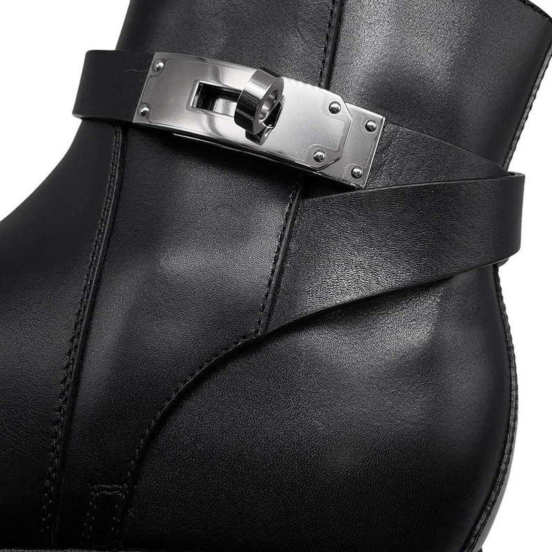 エルメス ブーツ ネオ レディースサイズ36 HERMES 靴 ショートブーツ 黒