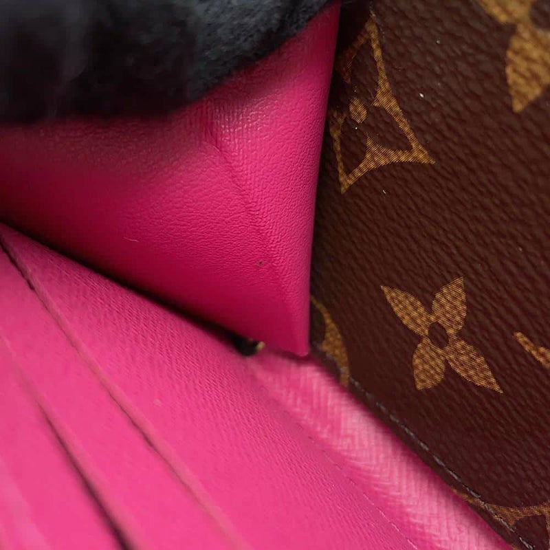 ルイヴィトン 長財布 モノグラム ポルトフォイユ・クレマンス M64201 LOUIS VUITTON ヴィトン 財布 フラワーチャーム付き