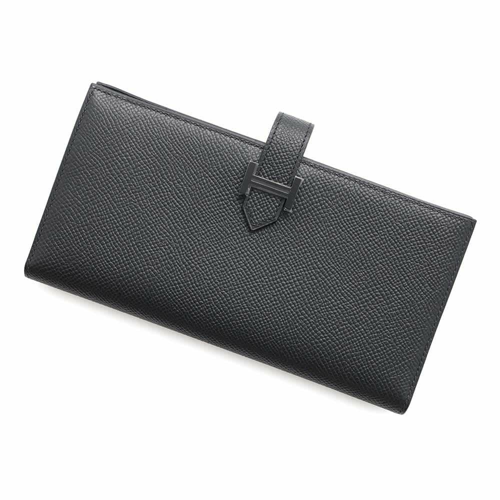 エルメス 長財布 ベアンスフレ ブラック/モノクローム金具 エルメス 長財布 ベアンスフレ ブラック/モノクローム金具