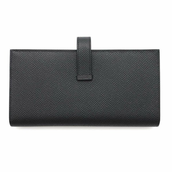 エルメス 長財布 ベアンスフレ ブラック/モノクローム金具 エプソン W刻印 HERMES 財布 黒