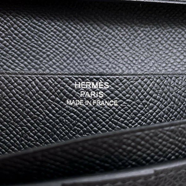 エルメス 長財布 ベアンスフレ ブラック/モノクローム金具 エプソン W刻印 HERMES 財布 黒