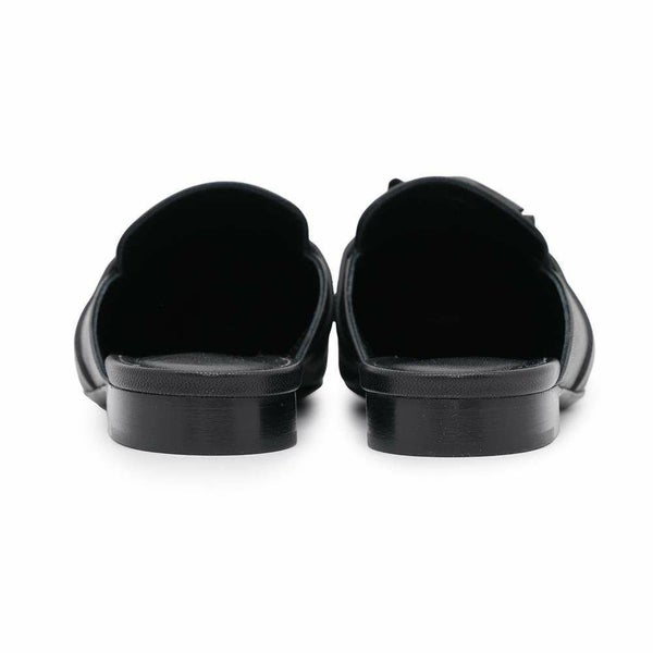 エルメス ミュール オズ OZ シェブルミゾル レディースサイズ36 1/2 HERMES 靴 黒 シェーヴル