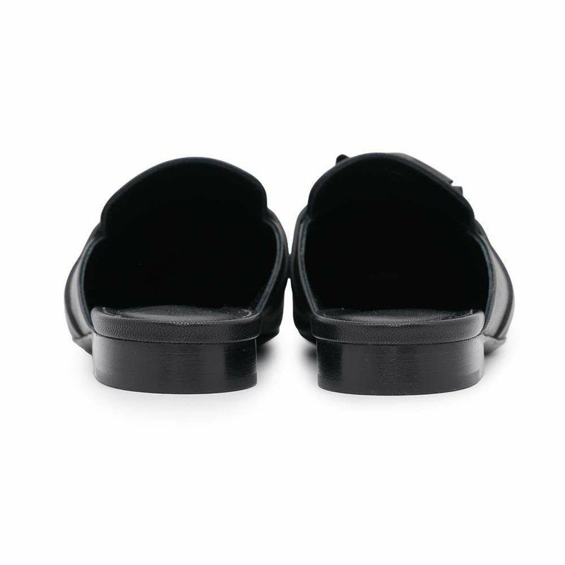 エルメス ミュール オズ OZ シェブルミゾル レディースサイズ36 1/2 HERMES 靴 黒 シェーヴル