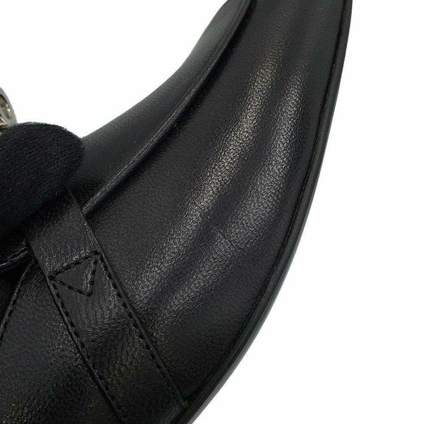 エルメス ミュール オズ OZ シェブルミゾル レディースサイズ36 1/2 HERMES 靴 黒 シェーヴル