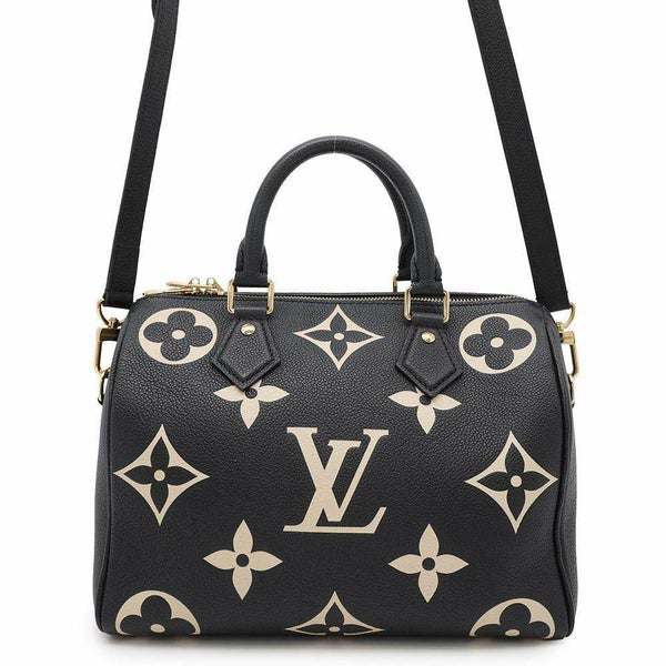 ルイヴィトン ハンドバッグ バイカラーモノグラム・アンプラント スピーディ・バンドリエール25 M58947 2way 黒 ブラック