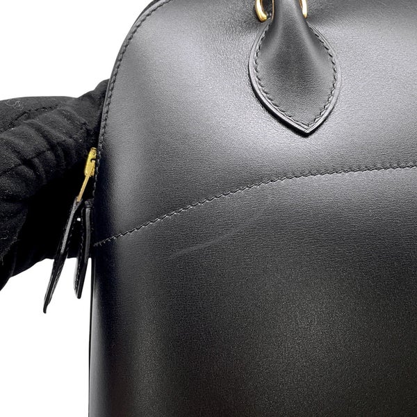 エルメス ハンドバッグ ボリード31 ブラック/ゴールド金具 ボックスカーフ □G刻印 HERMES 黒