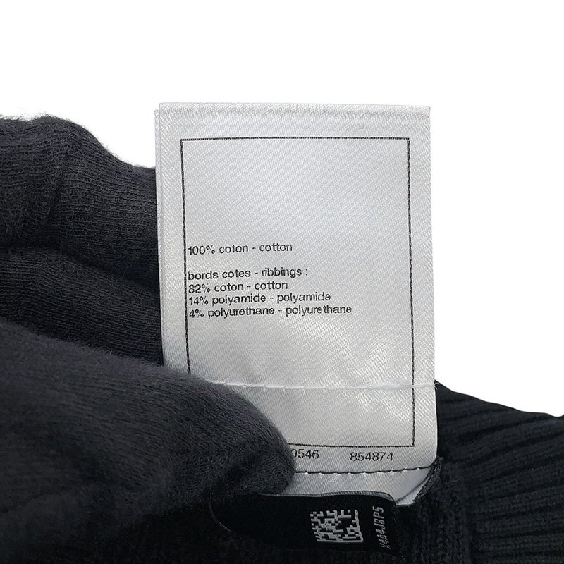 シャネル ニット ココマーク 半袖 コットン レディースサイズ36 P74721 CHANEL 黒 トップス