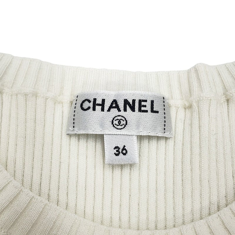 シャネル ニット ココマーク 半袖 ウール レディースサイズ36 P70915 CHANEL トップス